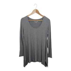 Soft Surroundings Women's Size Petite Small Pajama Top Tunic Loungewear Gray